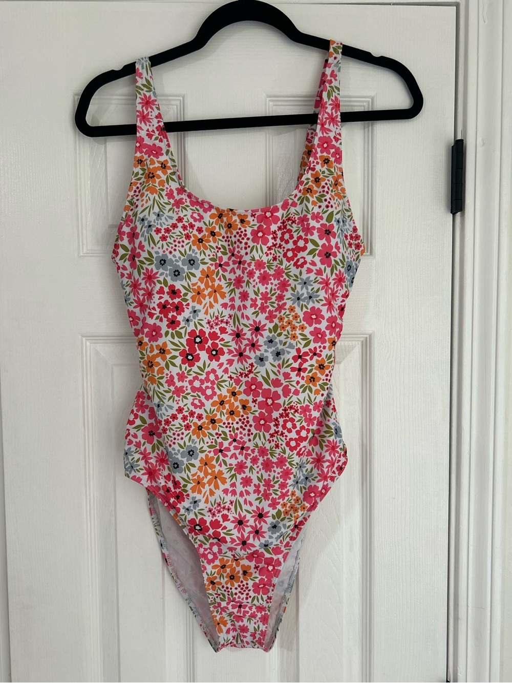 Open back floral one piece